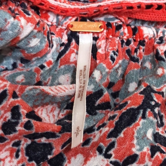 Free People Midsummers Dream Dress Size Small Red Floral Cutout Mini - Picture 9 of 13